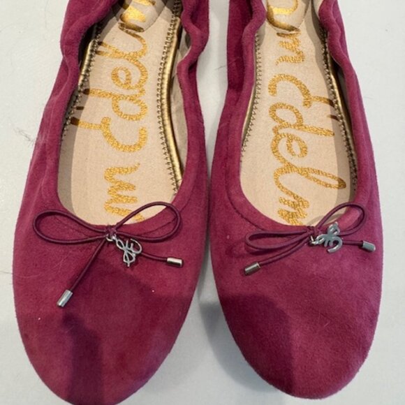 NWOT Sam Edelman Fuchsia Suede Ballet Flats 10 - Picture 1 of 1